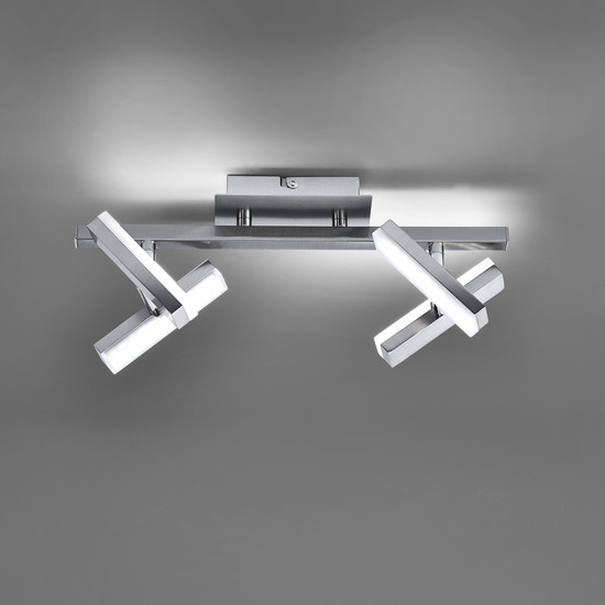 JUST LIGHT RICO LED Deckenleuchte Warmweiss 8W 4-fach stahl 11277-55