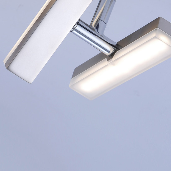 JUST LIGHT RICO LED Deckenleuchte Warmweiss 8W 4-fach stahl 11277-55