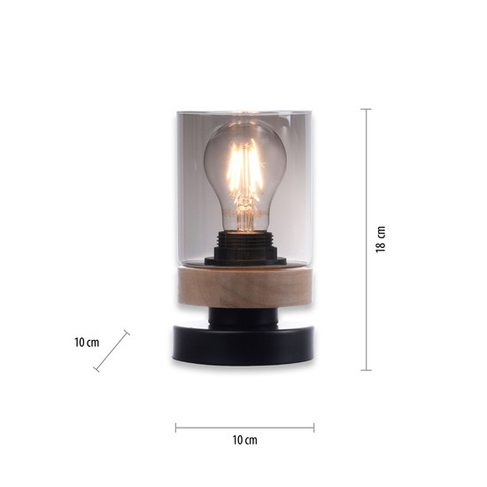 JUST LIGHT PASQUAL Tischleuchte E27 max.40W schwarz 11310-18