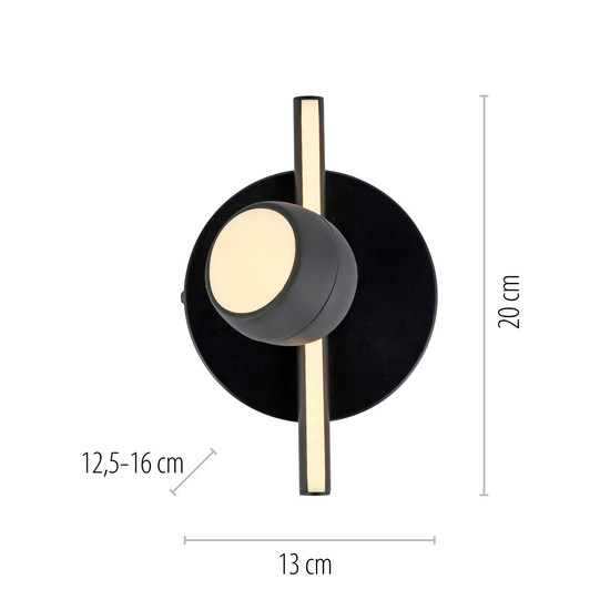 JUST LIGHT JARIK LED Deckenleuchte Warmweiss 6,1W 2-fach schwarz 11400-18