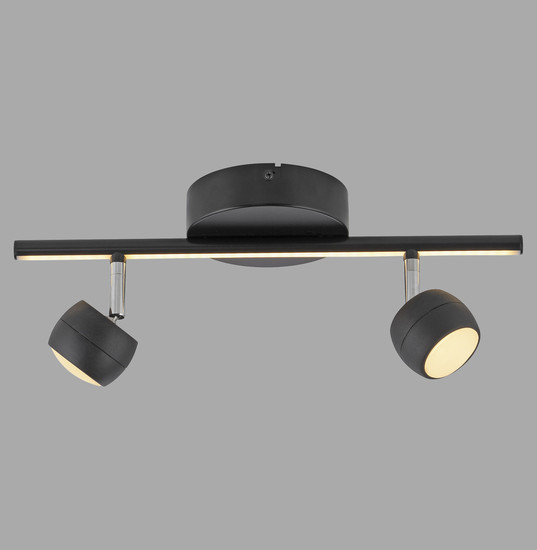 JUST LIGHT JARIK LED Deckenleuchte Warmweiss 7,4W 3-fach schwarz 11401-18