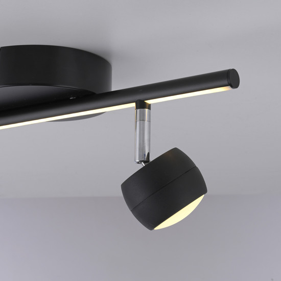 JUST LIGHT JARIK LED Deckenleuchte Warmweiss 7,4W 3-fach schwarz 11401-18