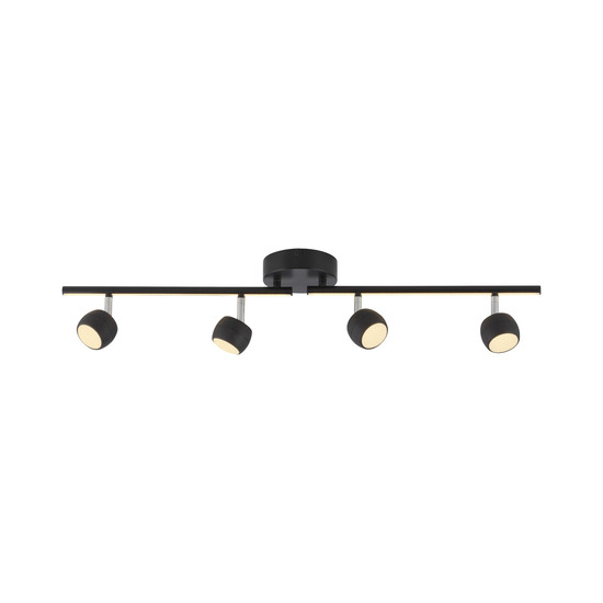 JUST LIGHT JARIK LED Deckenleuchte Warmweiss 10,8W 5-fach schwarz 11402-18