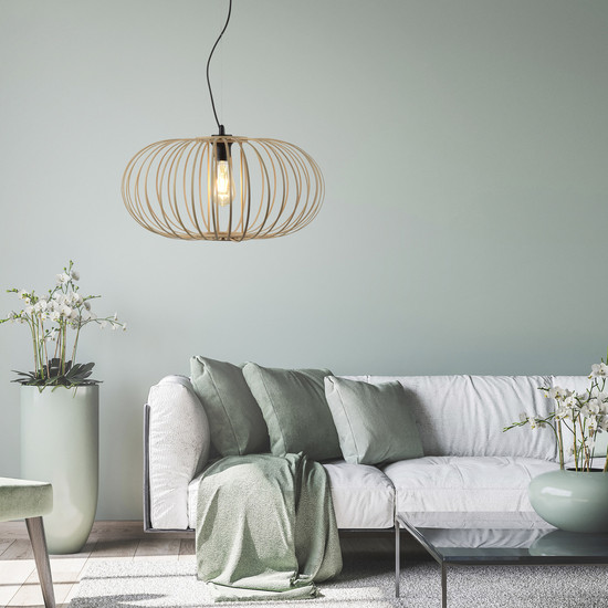 JUST LIGHT RACOON Pendelleuchte E27 max. 40W Holz-natur 11409-79