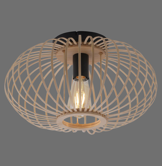 JUST LIGHT RACOON Deckenleuchte E27 max. 40W Holz-natur 11410-79