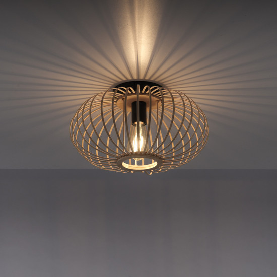 JUST LIGHT RACOON Deckenleuchte E27 max. 40W Holz-natur 11410-79