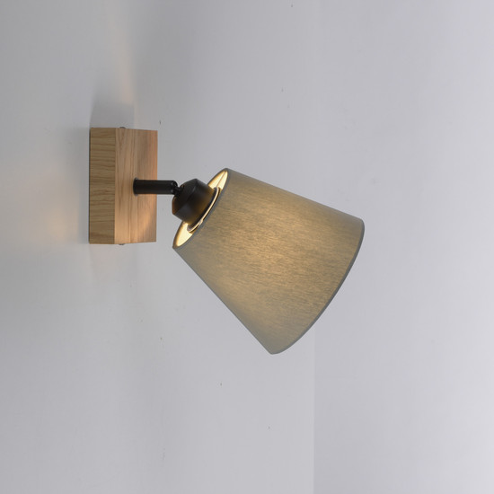 JUST LIGHT GERDA MICHEL Wand- und Deckenleuchte E27 max. 40W Holz-natur 11581-79