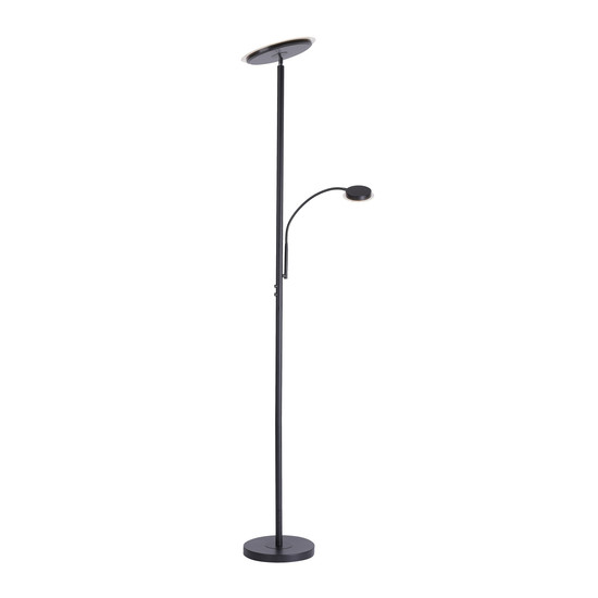 JUST LIGHT HANS LED Stehleuchte Warmweiss Dimmbar 25,5W 2-fach schwarz 11709-18