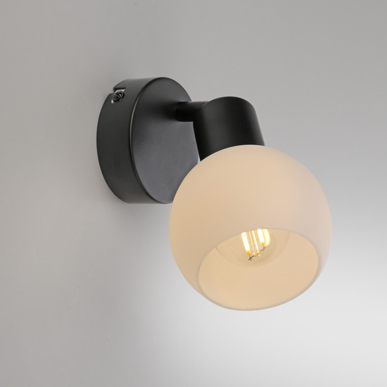 JUST LIGHT LOKI Wand- und Deckenleuchte E14 Warmweiss max.5W schwarz 12150-18