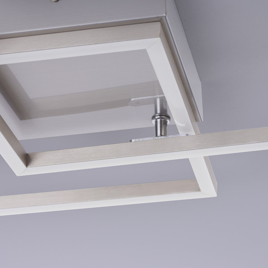 JUST LIGHT IVEN LED Deckenleuchte Warmweiss 14W 2-fach stahl 14002-55