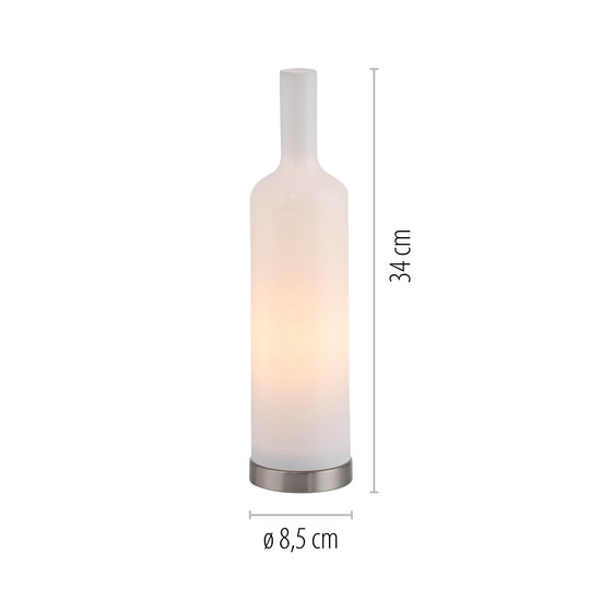 JUST LIGHT BOTTLE Tischleuchte E14 max. 25W weiss 14006-16