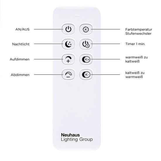JUST LIGHT IVEN LED Deckenleuchte CCT Dimmbar 40W 2-fach stahl 14019-55
