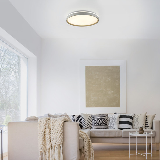 JUST LIGHT MIO LED Deckenleuchte CCT Dimmbar 34W sand 14278-39