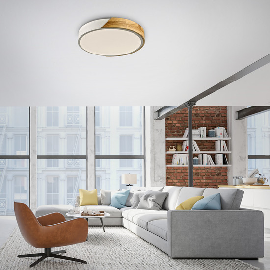 JUST LIGHT BILA LED Deckenleuchte Warmweiss 24W weiss 14288-16