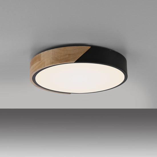 JUST LIGHT BILA LED Deckenleuchte Warmweiss 24W schwarz 14288-18