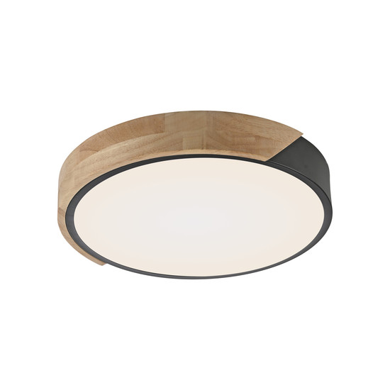 JUST LIGHT BILA LED Deckenleuchte Warmweiss 24W schwarz 14288-18