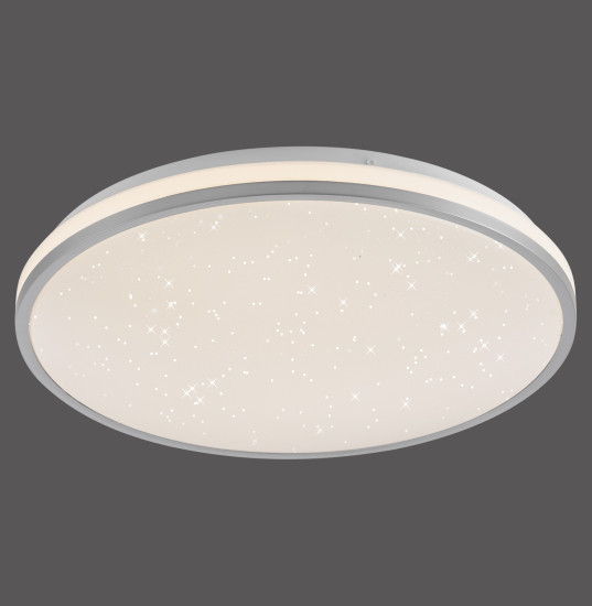 JUST LIGHT KYLE LED Deckenleuchte Warmweiss Dimmbar 19,5W silber 14294-21