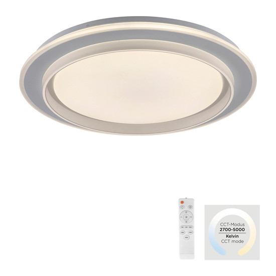 JUST LIGHT LAGO LED Deckenleuchte CCT Dimmbar 34W weiss 14297-16