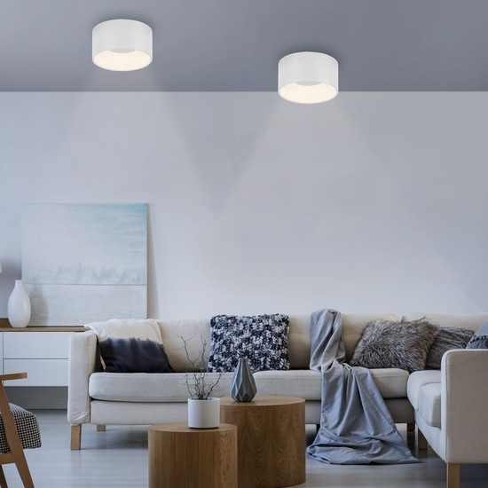 JUST LIGHT TANIKA LED Deckenleuchte Warmweiss Dimmbar 13W weiss 14325-16