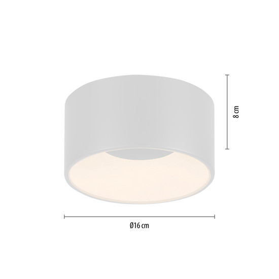 JUST LIGHT TANIKA LED Deckenleuchte Warmweiss Dimmbar 13W weiss 14325-16