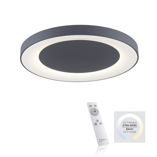 JUST LIGHT ANIKA LED Deckenleuchte CCT Dimmbar 54W grau 14327-18
