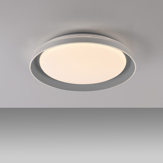 JUST LIGHT SATI LED Deckenleuchte Warmweiss Dimmbar 19,5W grau 14368-15