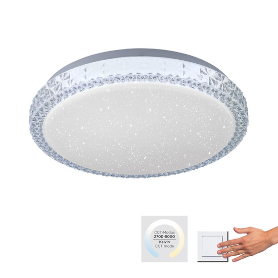 JUST LIGHT FRIDA LED Deckenleuchte CCT 9,3W transparent 14370-00