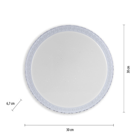 JUST LIGHT FRIDA LED Deckenleuchte CCT 9,3W transparent 14370-00