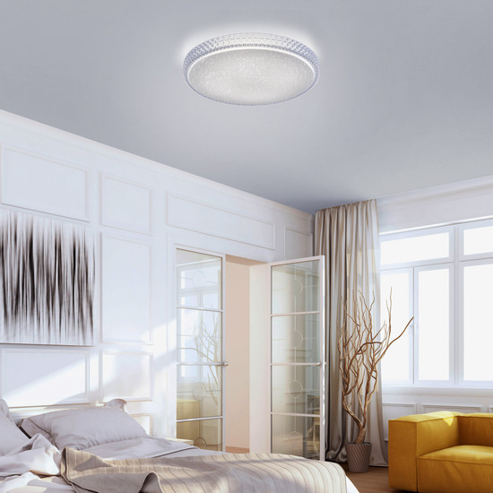 JUST LIGHT FRIDA LED Deckenleuchte CCT Dimmbar 36W transparent 14373-00