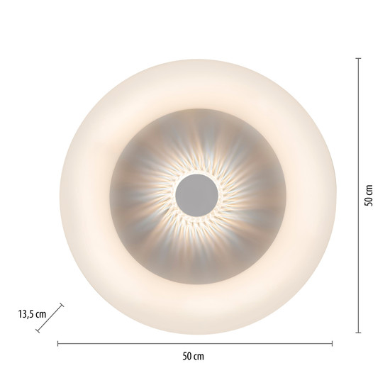 JUST LIGHT VERTIGO LED Deckenleuchte CCT Dimmbar 26W weiss 14383-16
