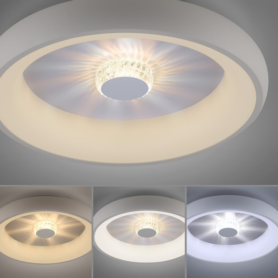 JUST LIGHT VERTIGO LED Deckenleuchte CCT Dimmbar 29W weiss 14384-16