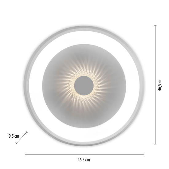 JUST LIGHT VERTIGO LED Deckenleuchte CCT Dimmbar 29W weiss 14384-16