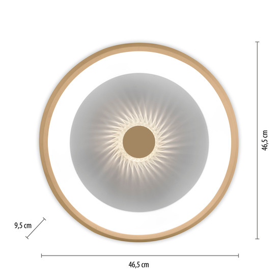 JUST LIGHT VERTIGO LED Deckenleuchte CCT Dimmbar 29W messingmatt 14384-60