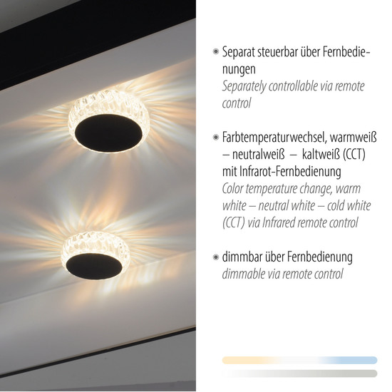 JUST LIGHT VERTIGO LED Deckenleuchte CCT Dimmbar 45W schwarz 14385-18