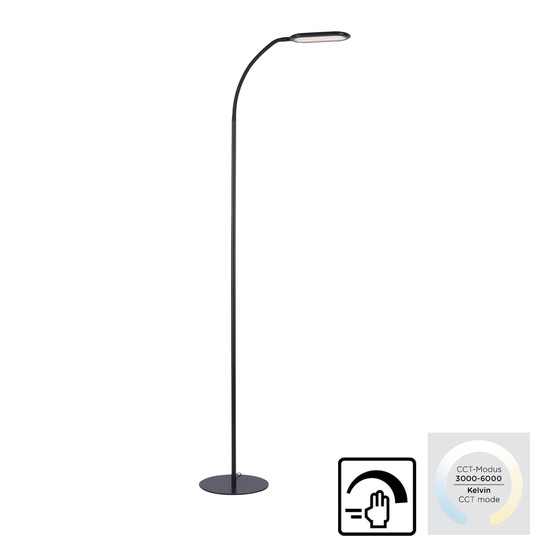 JUST LIGHT KELLY LED Stehleuchte CCT Dimmbar 7W schwarz 14406-18