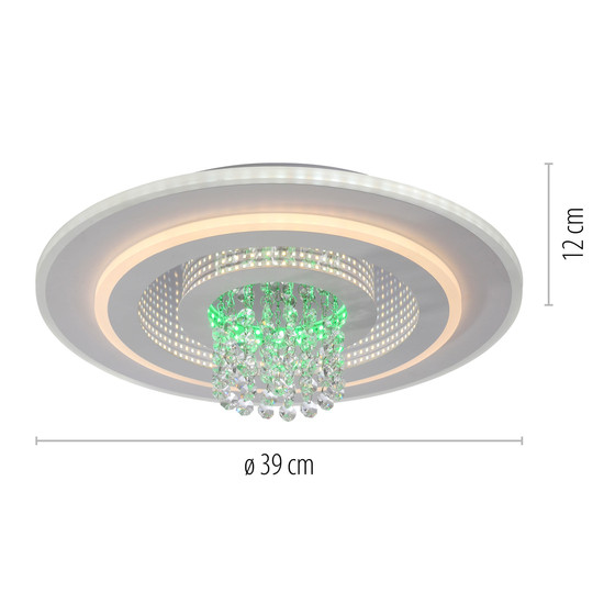 JUST LIGHT TOLAGO LED Deckenleuchte CCT Dimmbar 22W 2-fach weiss 14518-16