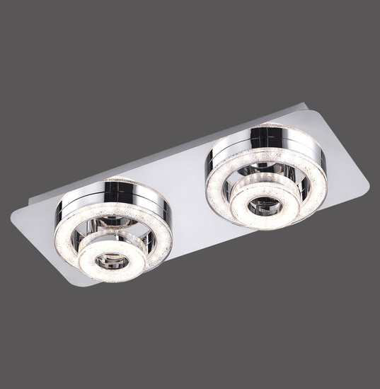 JUST LIGHT TIM LED Deckenleuchte Warmweiss 10W chrom 14521-17