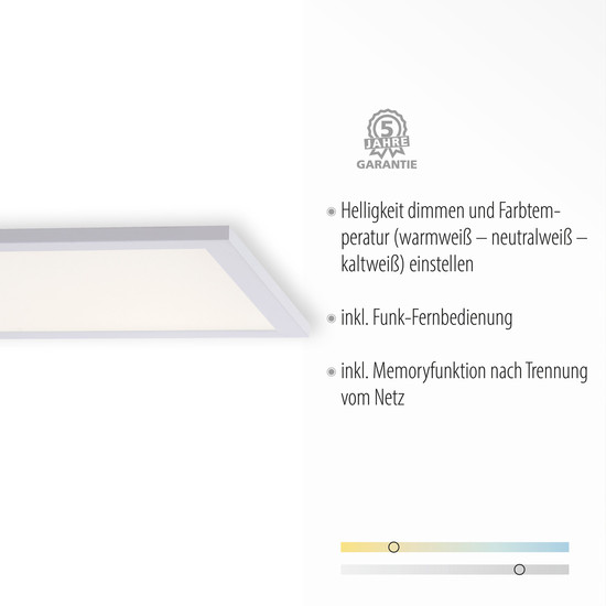 JUST LIGHT FLAT LED Deckenleuchte CCT Dimmbar 35W weiss 14533-16