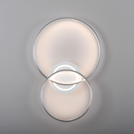 JUST LIGHT ASMINA LED Deckenleuchte Warmweiss 27,6W 2-fach aluminium 14540-95
