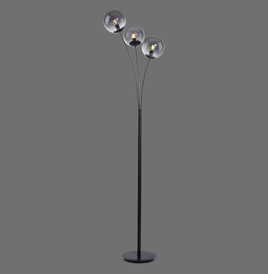 JUST LIGHT BIG WIDOW Stehleuchte E14 max. 25W 3-fach schwarz 14603-18