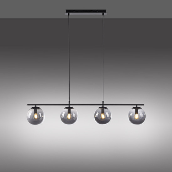 JUST LIGHT BIG WIDOW Pendelleuchte E14 max. 25W 4-fach schwarz 14604-18