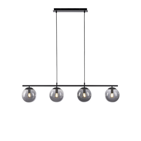 JUST LIGHT BIG WIDOW Pendelleuchte E14 max. 25W 4-fach schwarz 14604-18
