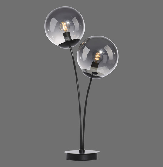 JUST LIGHT BIG WIDOW Tischleuchte E14 max. 25W 2-fach schwarz 14605-18