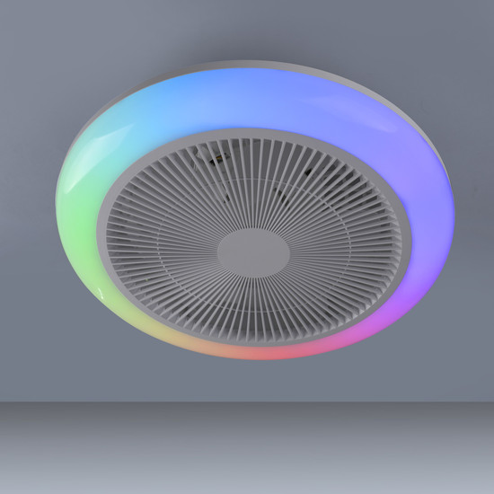 JUST LIGHT BRENDA LED Deckenleuchte mit Ventilator CCT Dimmbar 22W weiss 14623-16