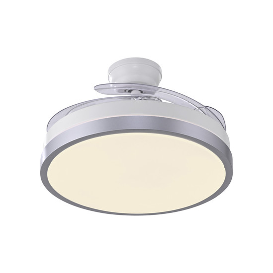 JUST LIGHT KOPTA LED Deckenleuchte mit Ventilator CCT Dimmbar 27W silber 14625-21