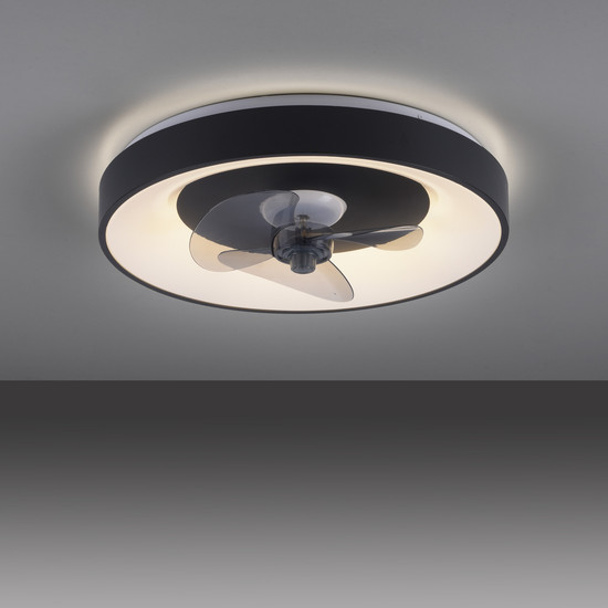 JUST LIGHT VENIKA LED Deckenleuchte CCT Dimmbar 36W schwarz 14644-18