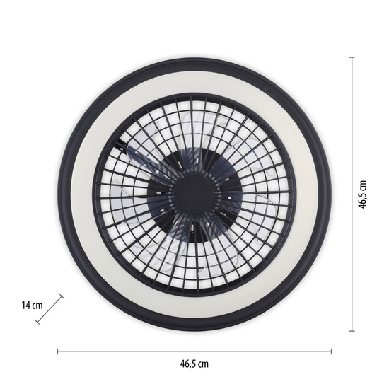 JUST LIGHT BRANDON LED Deckenleuchte CCT Dimmbar 41W 2-fach schwarz 14649-18