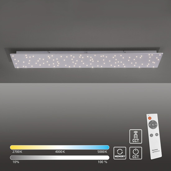 JUST LIGHT SPARKLE LED Deckenleuchte CCT Dimmbar 18W stahl 14672-55
