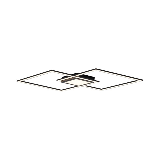 JUST LIGHT ASMIN LED Deckenleuchte Warmweiss 45W schwarz 14695-18