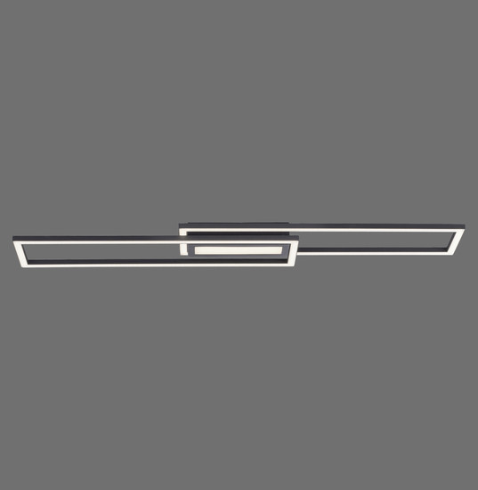 JUST LIGHT ASMIN LED Deckenleuchte Warmweiss 45W Schwarz/Weiß 14696-18